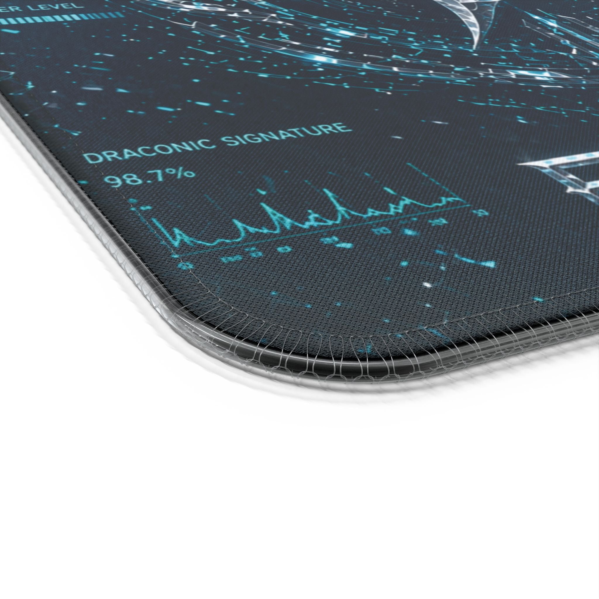 (Fang) LED Wireless Charging Gaming Mouse Pad — Futuristic Cyber Dragon RGB Desk Mat