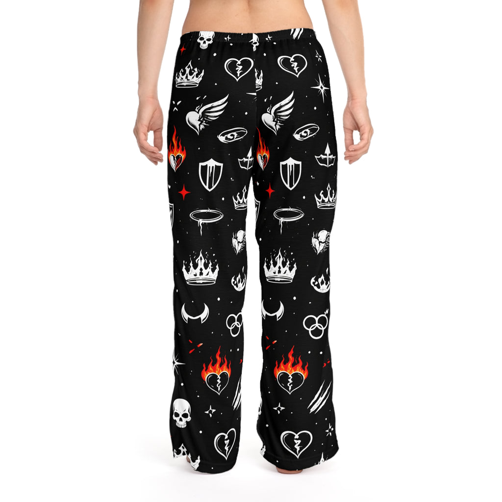 Women’s Pajama Pants — Character Symbols Print Lounge Trousers