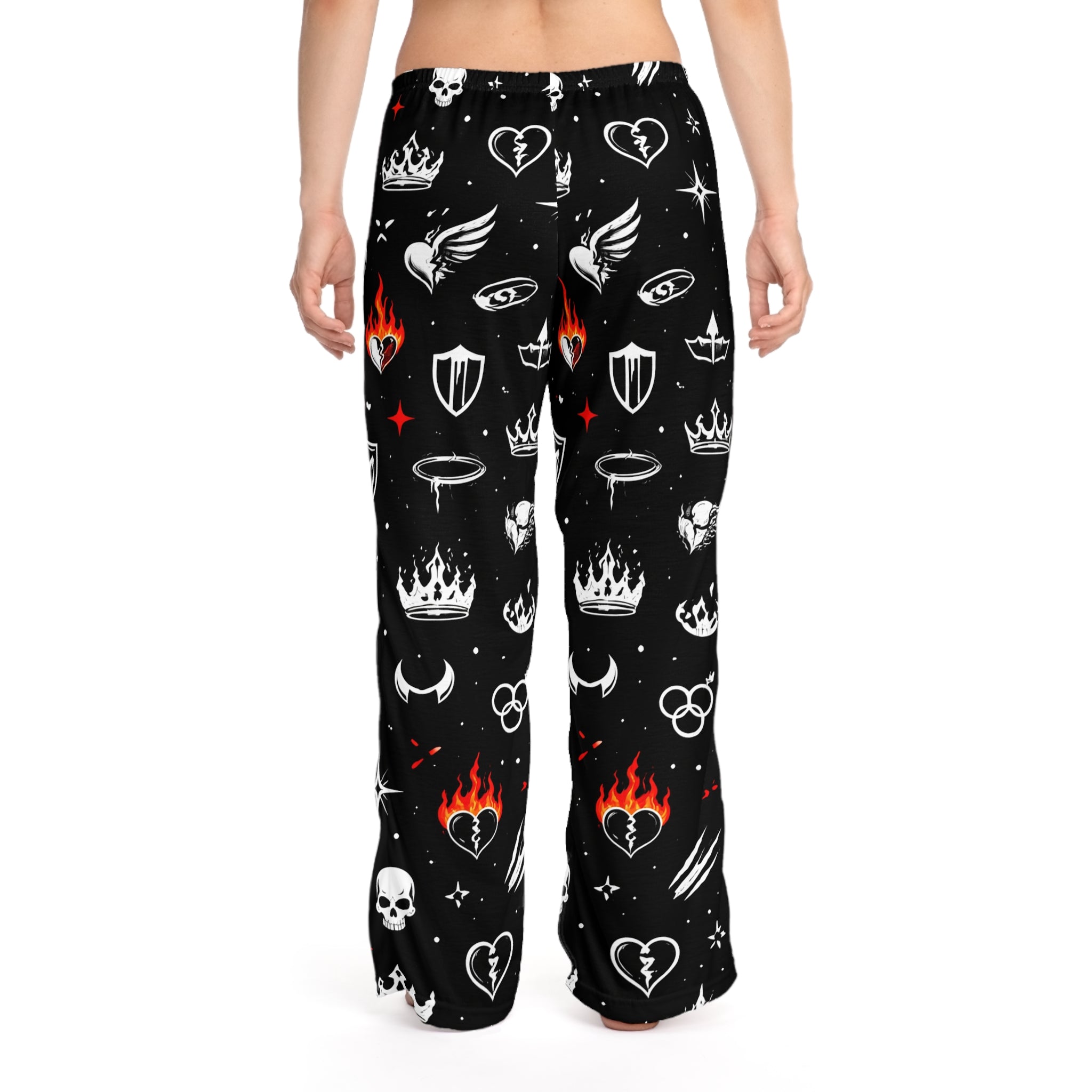 Women’s Pajama Pants — Character Symbols Print Lounge Trousers