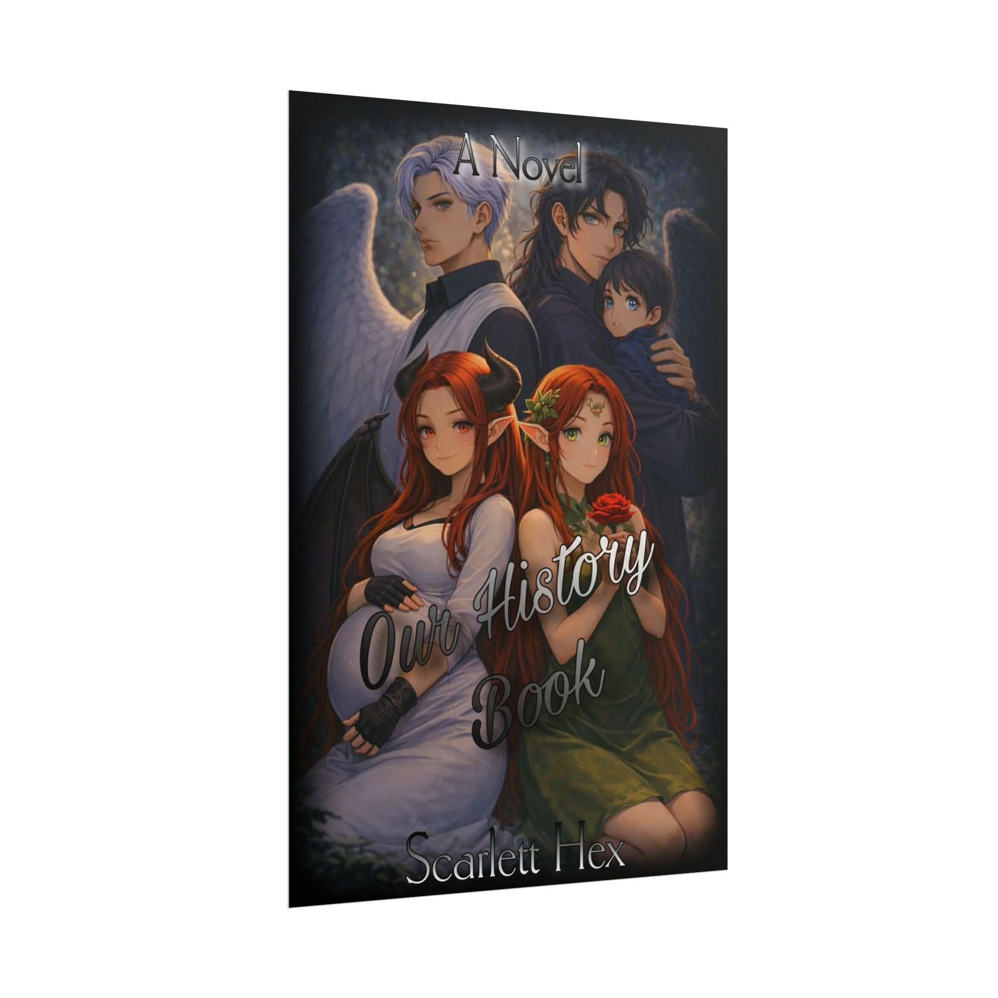Fantasy Novel Poster - "Our History Book" Book Cover Art Print (Rolled Poster)