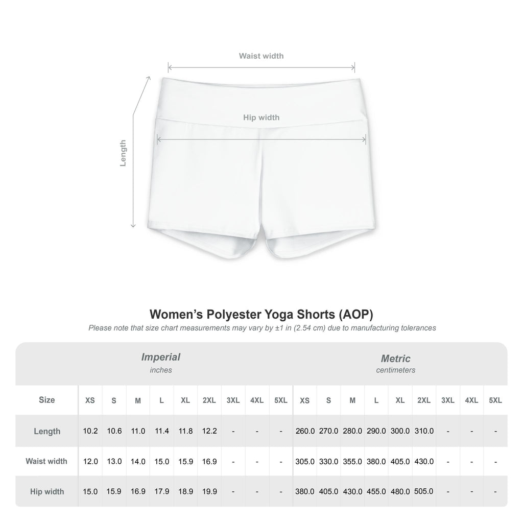 Demon Chaos Yoga Shorts — Black & Red Gothic Activewear