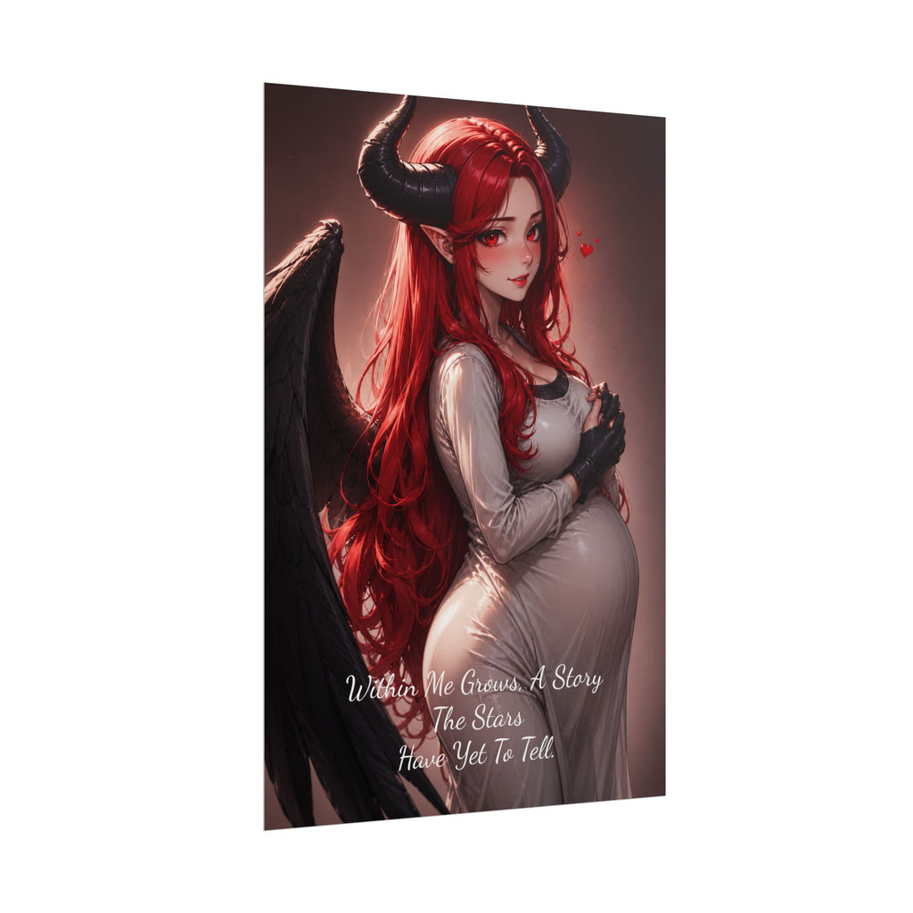 Scarlett (Pregnant) Poster — "Within Me Grows A Story The Stars Have Yet To Tell" Rolled Art Print