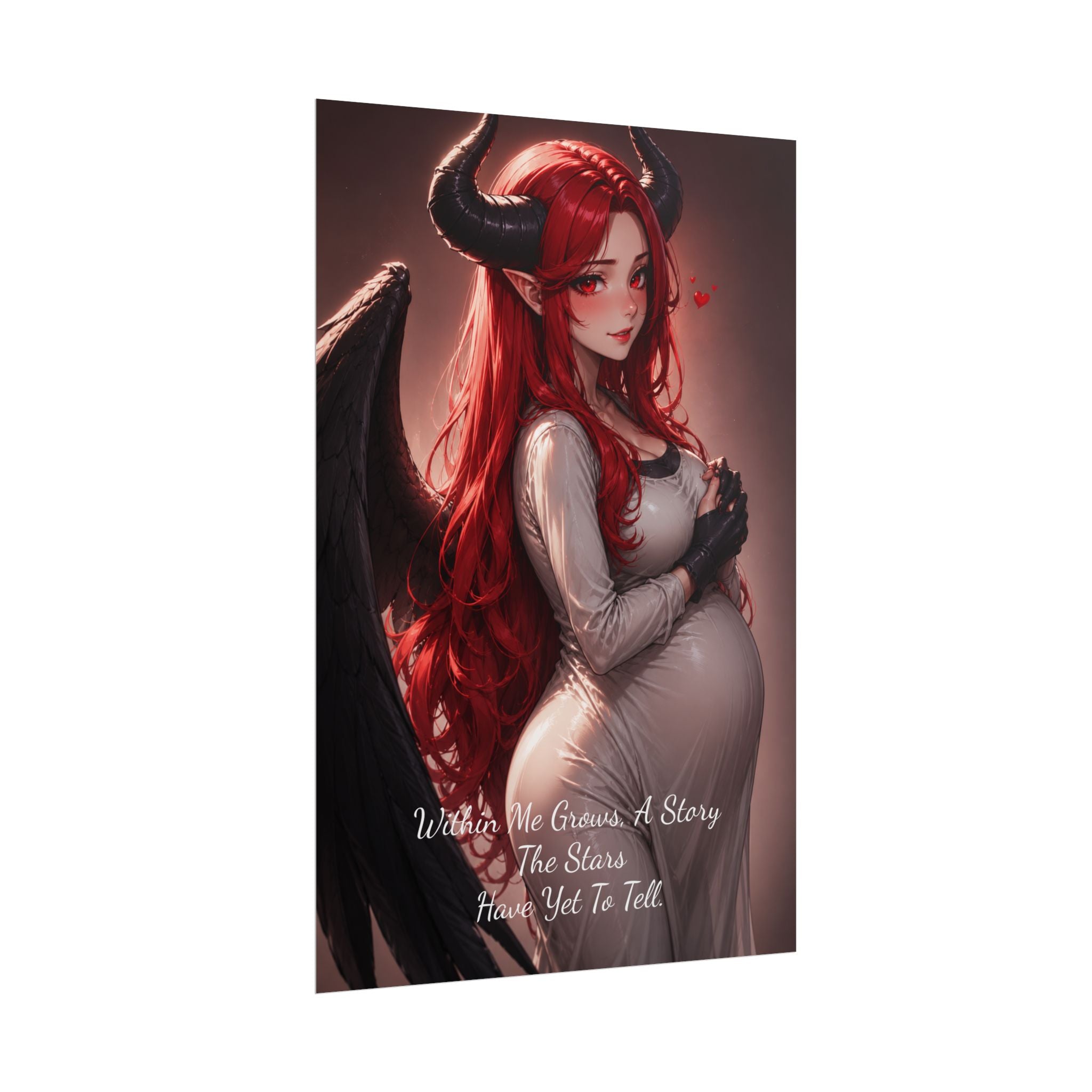 Scarlett (Pregnant) Poster — "Within Me Grows A Story The Stars Have Yet To Tell" Rolled Art Print