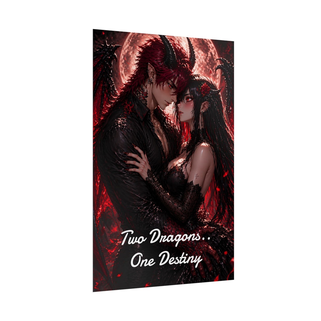 Scar & Ember Poster — "Two Dragons, One Destiny" Rolled Wall Art