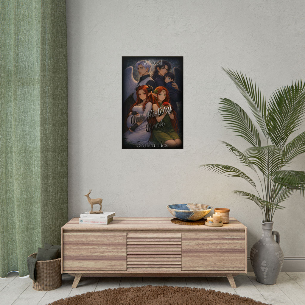 Fantasy Novel Poster - "Our History Book" Book Cover Art Print (Rolled Poster)