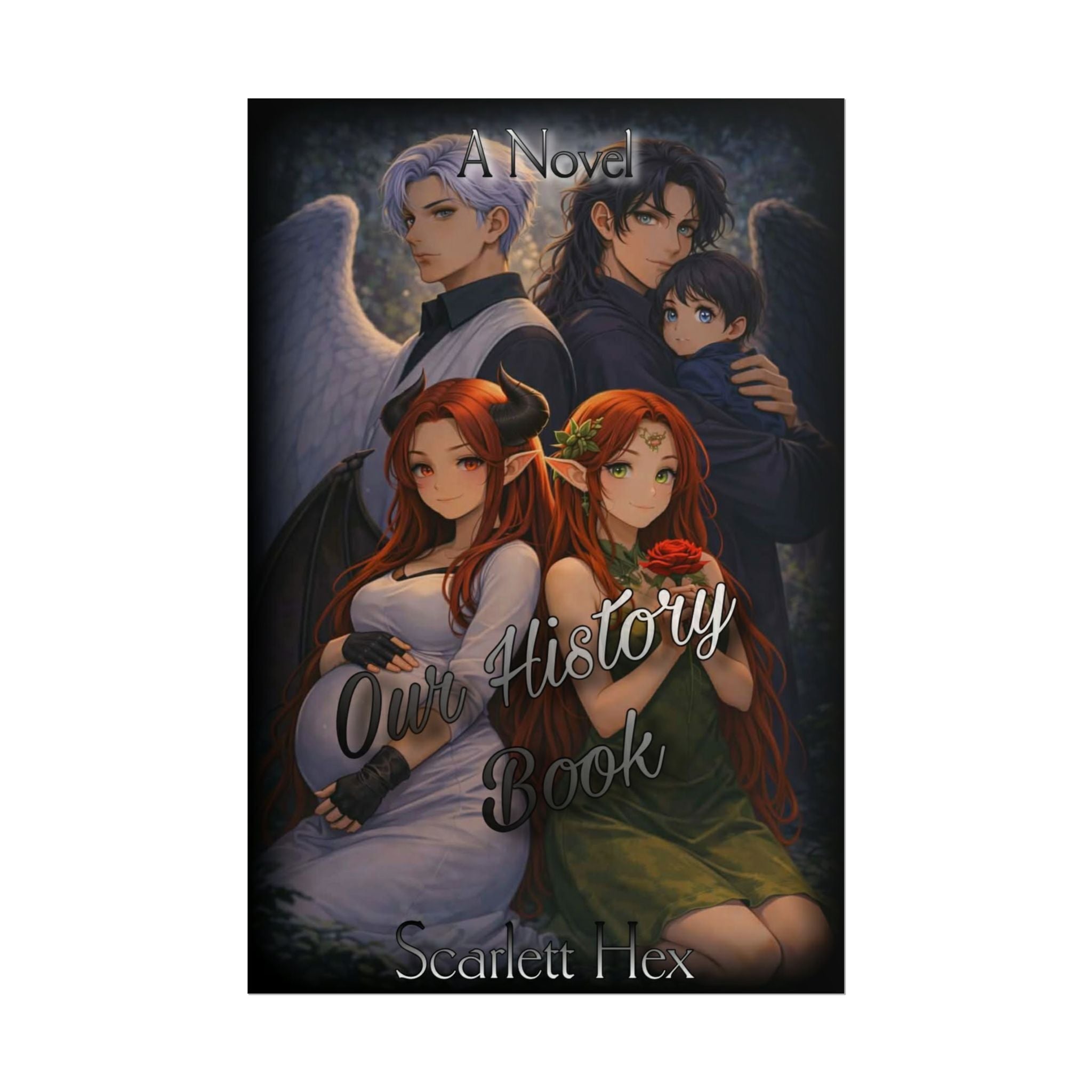Fantasy Novel Poster - "Our History Book" Book Cover Art Print (Rolled Poster)