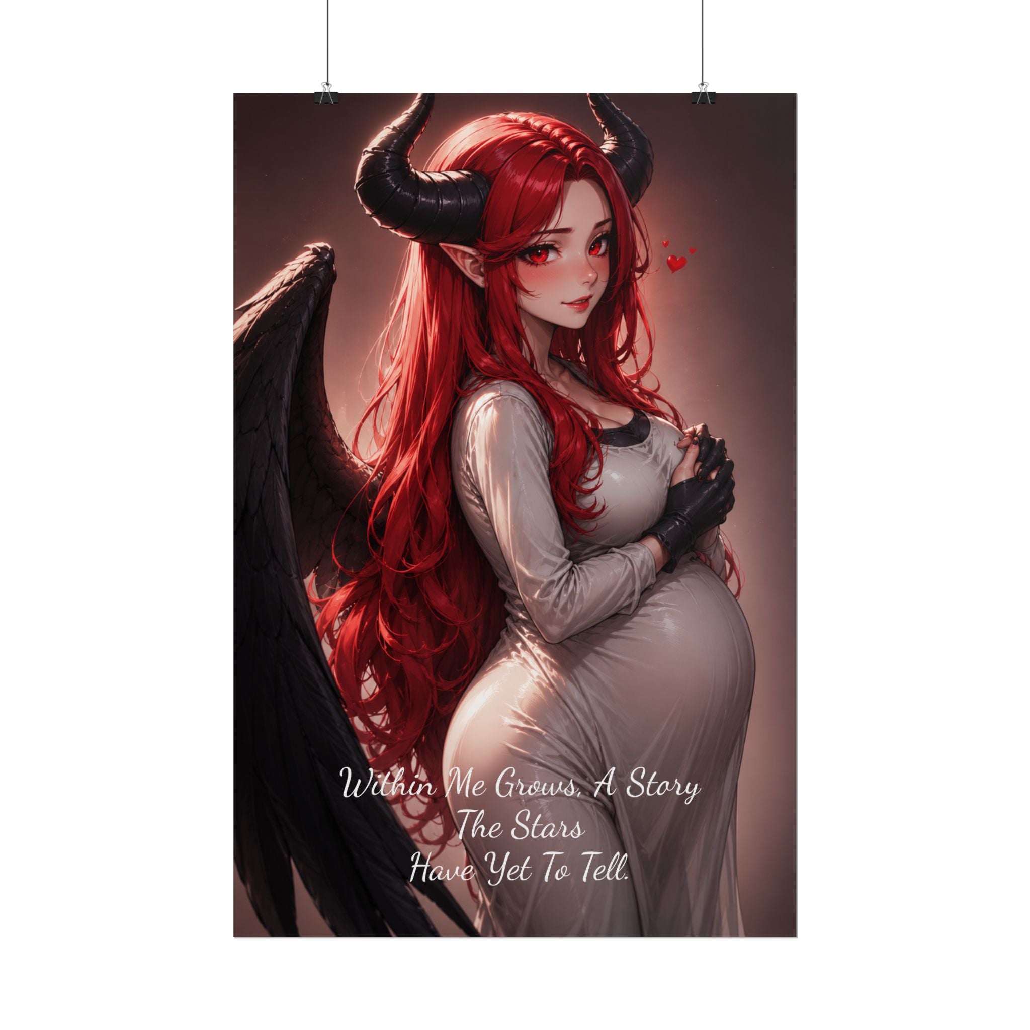 Scarlett (Pregnant) Poster — "Within Me Grows A Story The Stars Have Yet To Tell" Rolled Art Print