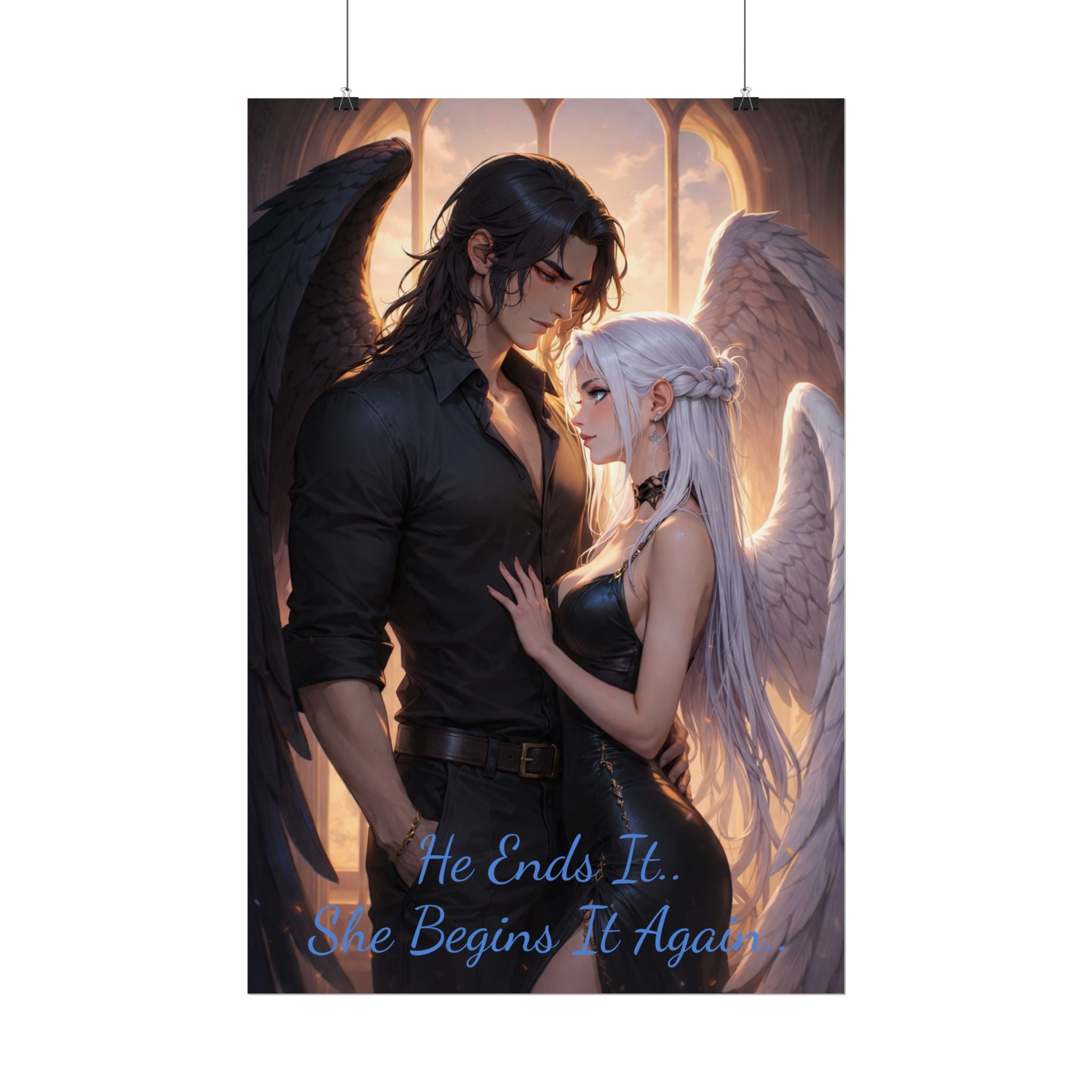 Dryson & Dream Rolled Poster — Rolled Wall Art "He Ends It. She Begins It Again."