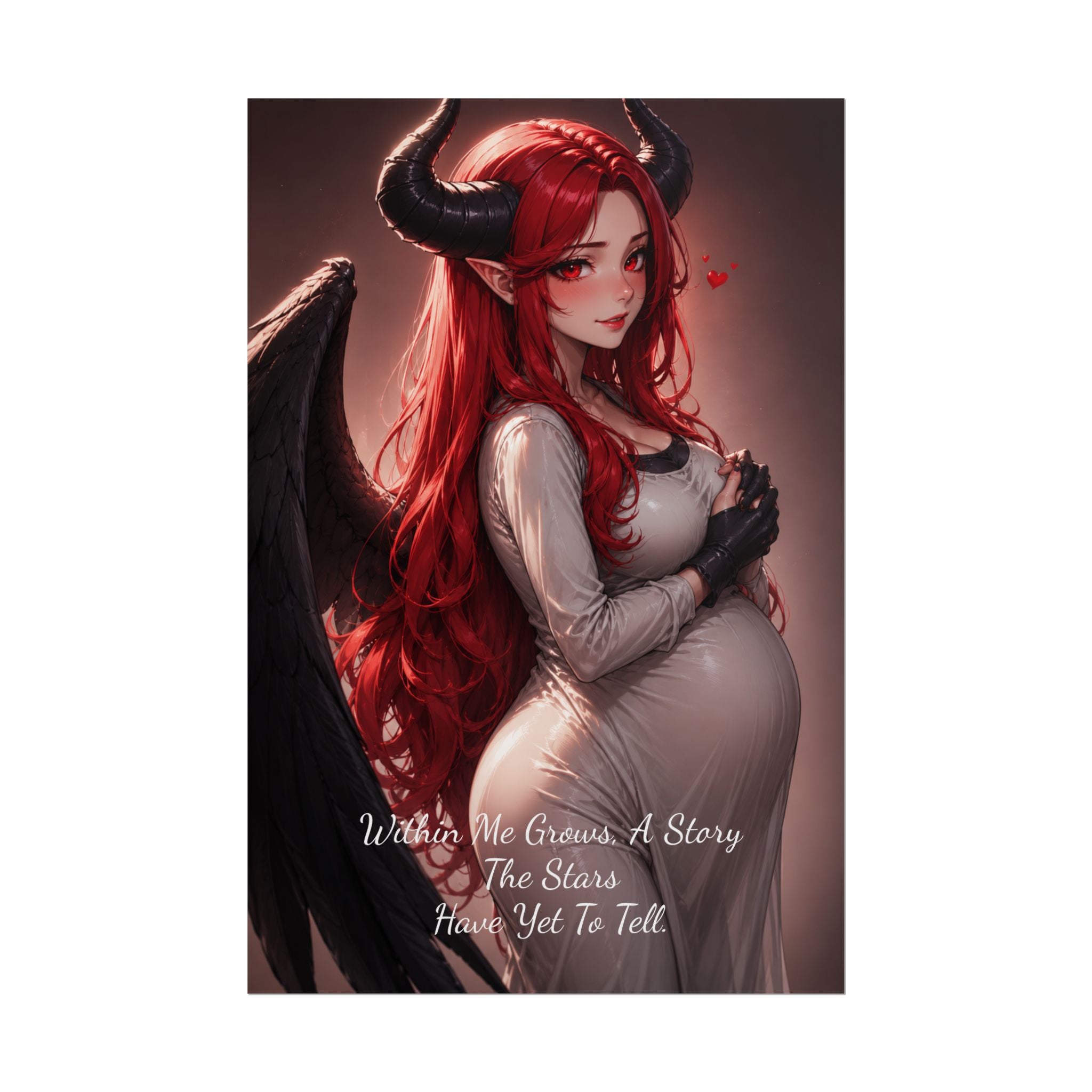 Scarlett (Pregnant) Poster — "Within Me Grows A Story The Stars Have Yet To Tell" Rolled Art Print