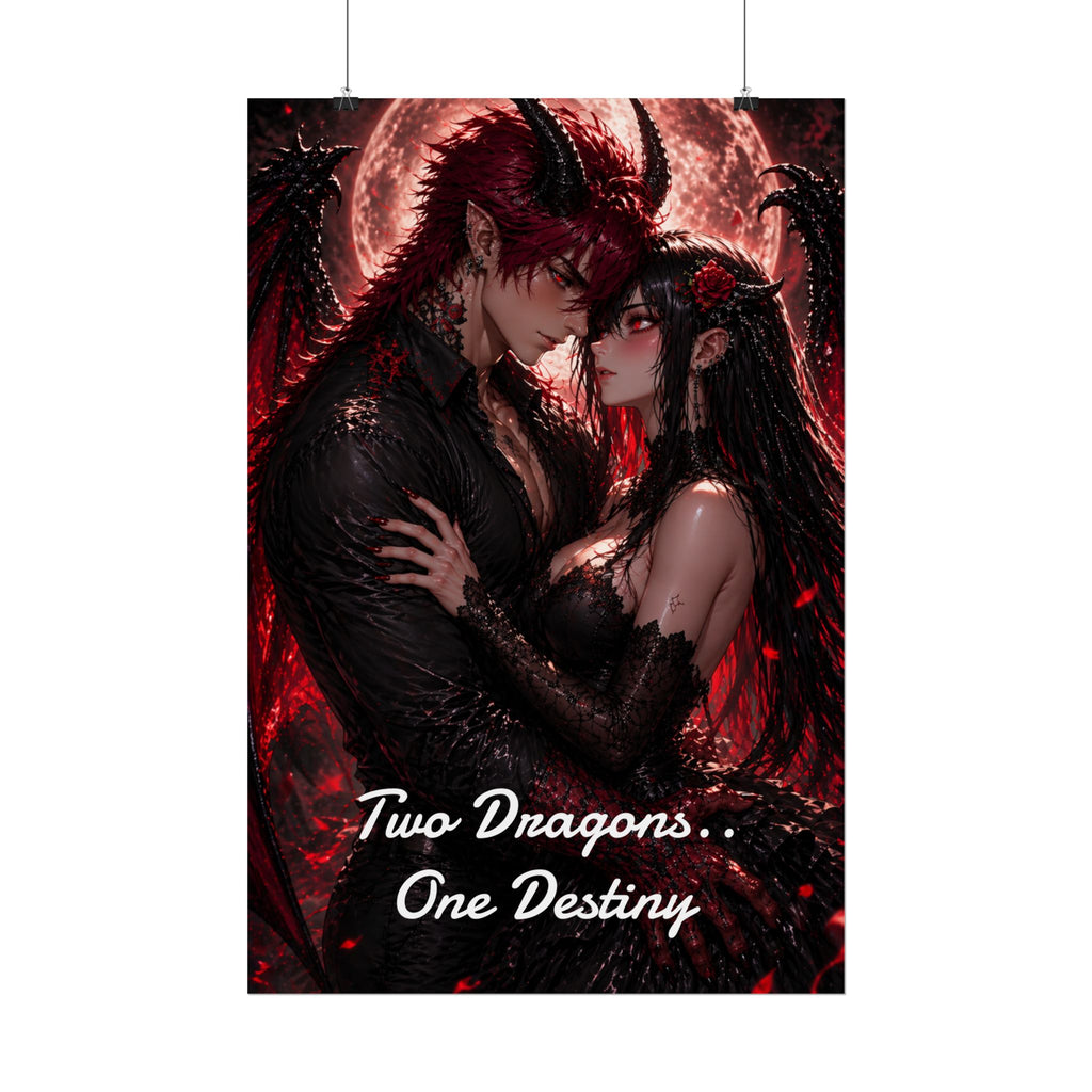Scar & Ember Poster — "Two Dragons, One Destiny" Rolled Wall Art