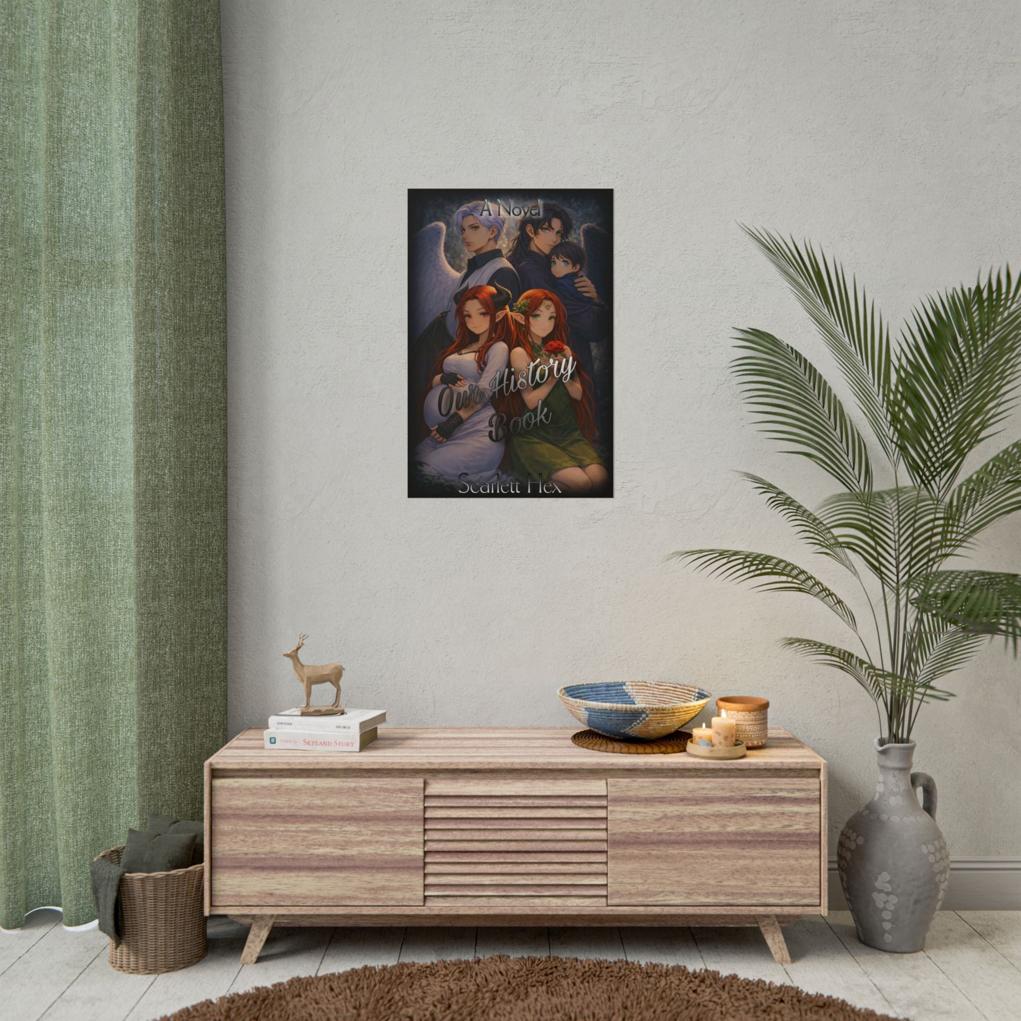 Fantasy Novel Poster - "Our History Book" Book Cover Art Print (Rolled Poster)