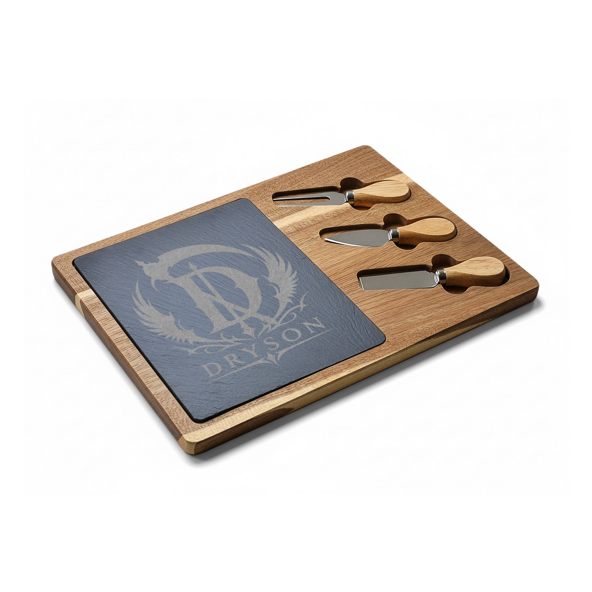 (Dryson) Charcuterie Board with Marble Inset and Cheese Tools